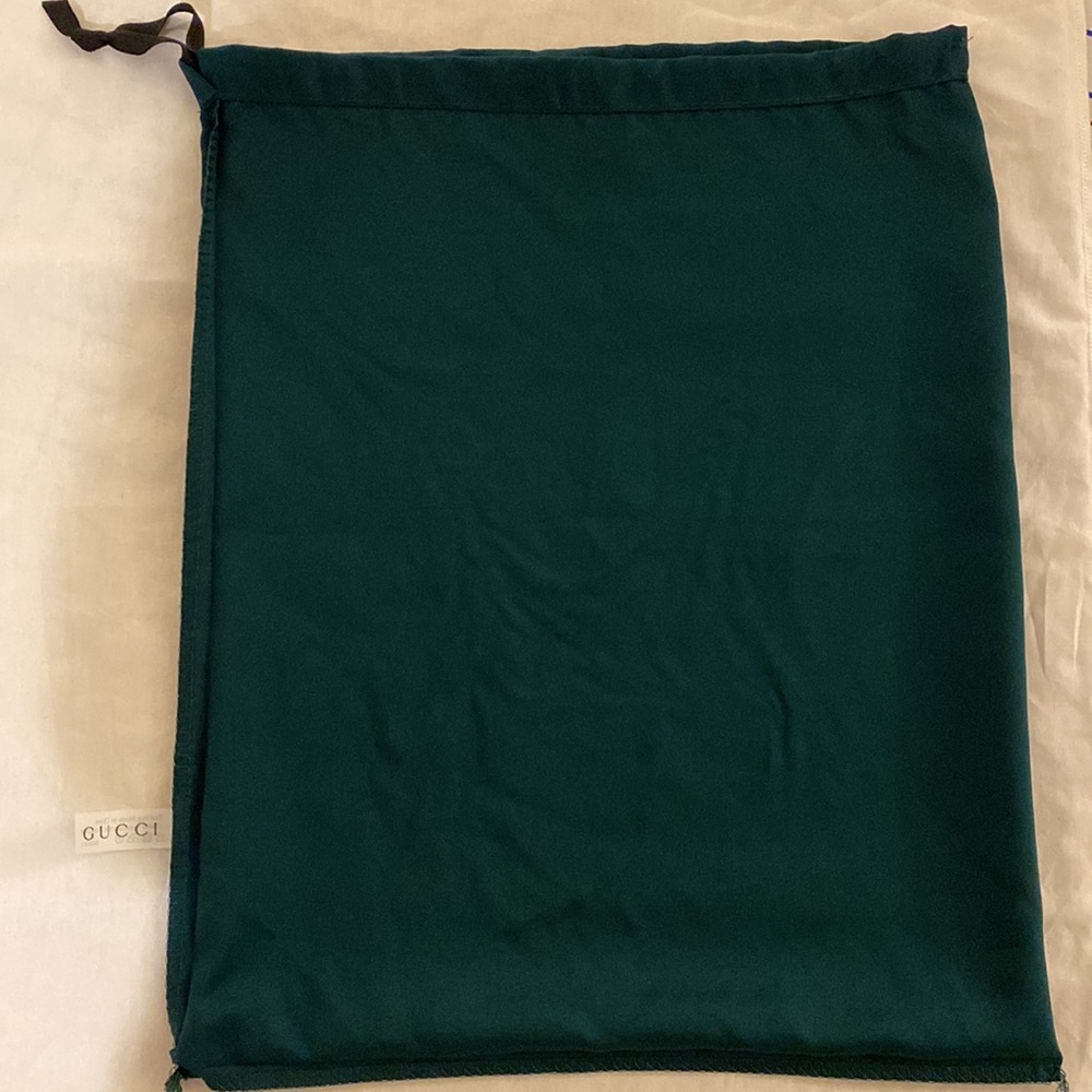 Authentic Gucci Drawstring Dust Bag Forest Green - image 4